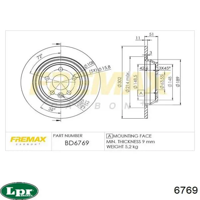 Циліндр головний гальма (Гідротормоз) LPR 6769 ціна, від 43.29 USD