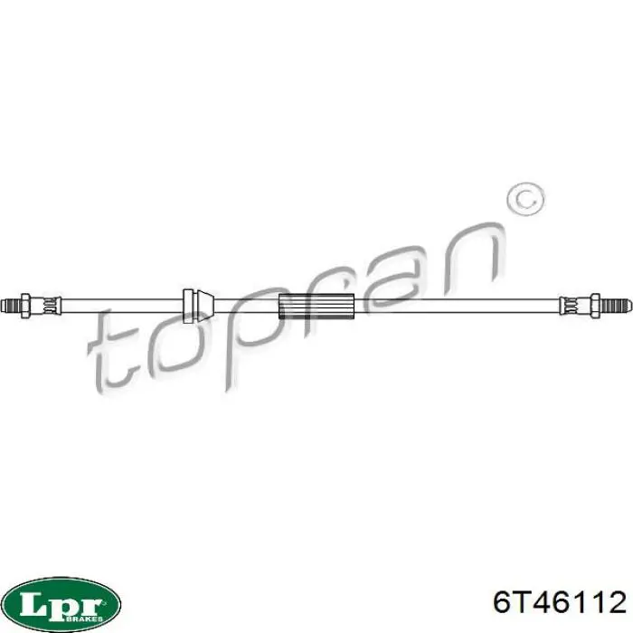 Шланг гальмівний передній 6T46112 LPR