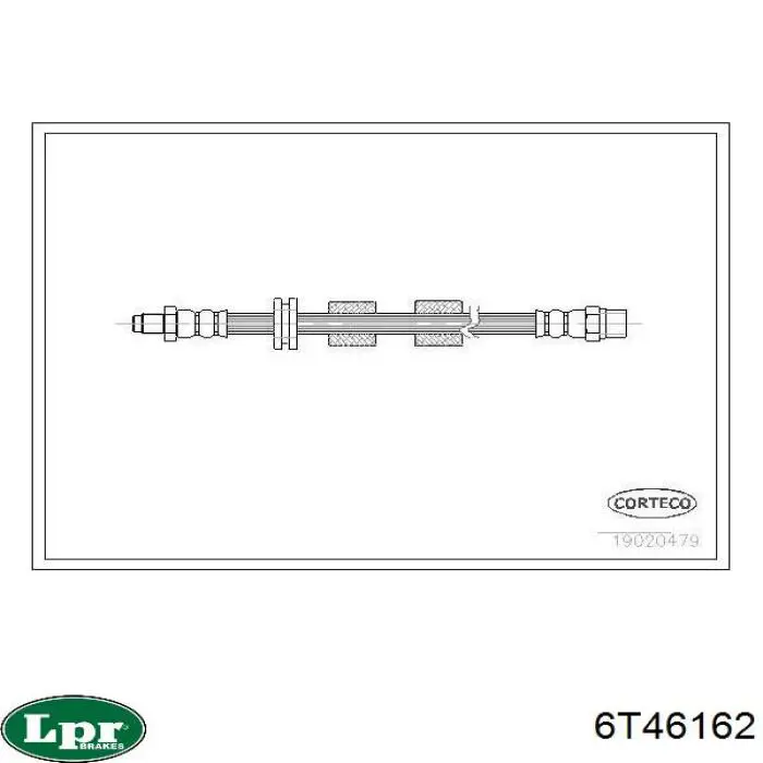 Шланг гальмівний передній LPR 6T46162 ціна, від 5.18 USD