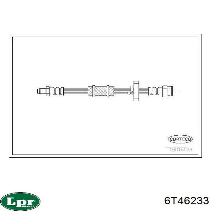 Шланг гальмівний передній 6T46233 LPR