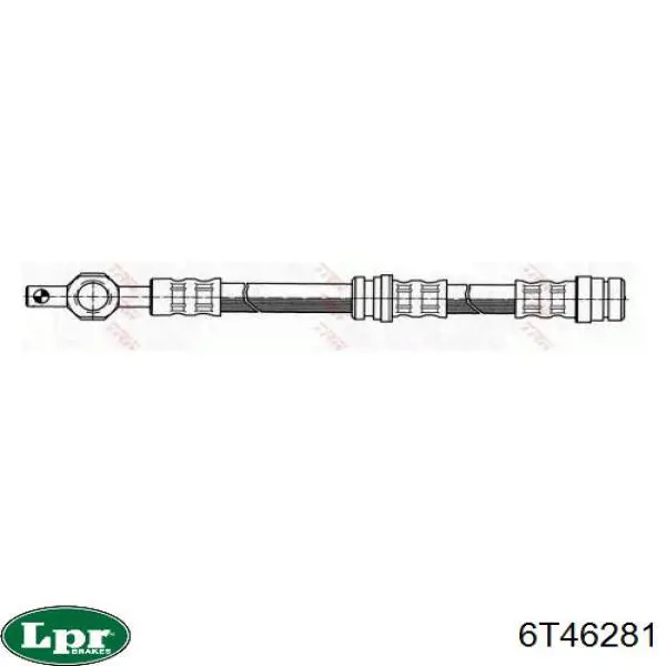 Шланг гальмівний передній LPR 6T46281 ціна, від 8.38 USD