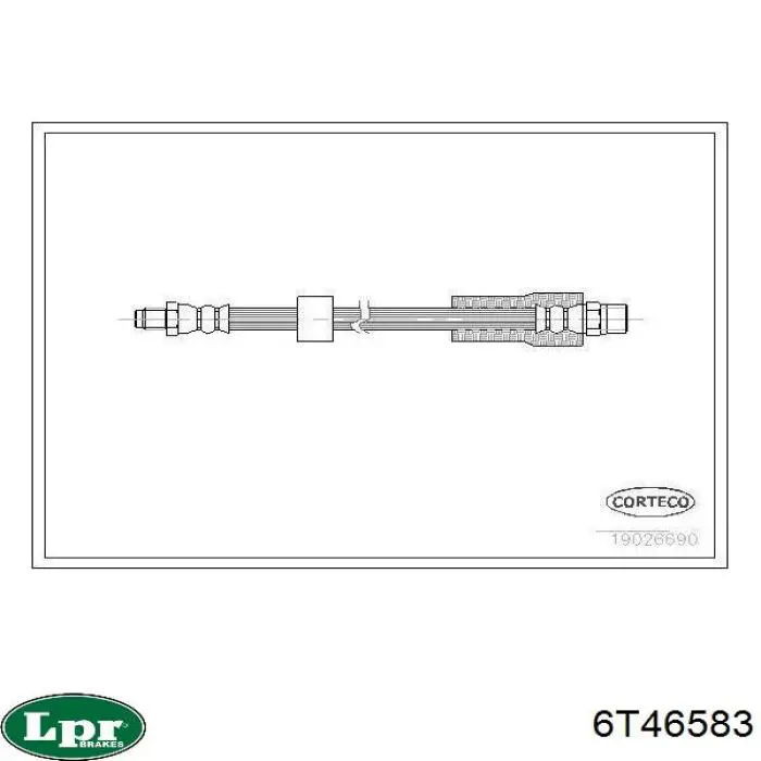Шланг гальмівний задній 6T46583 LPR