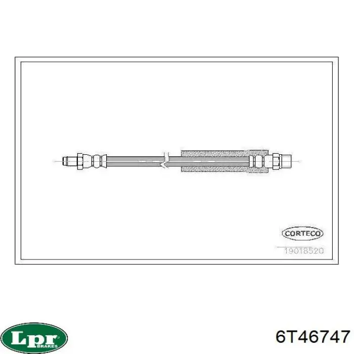 Шланг гальмівний задній 6T46747 LPR