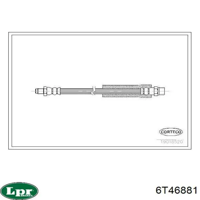 Купити 6T46881 LPR Шланг гальмівний задній