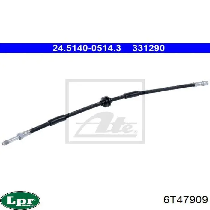 Шланг гальмівний передній LPR 6T47909 ціна, від 7.87 USD