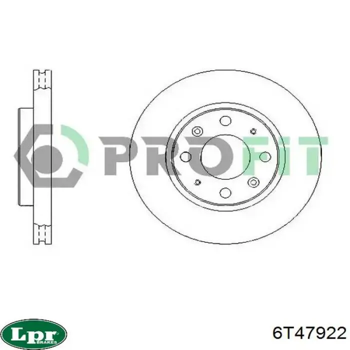 Купити 6T47922 LPR Шланг гальмівний передній, лівий