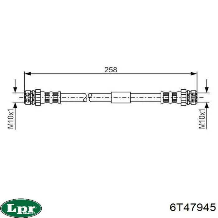 Купити 6T47945 LPR Шланг гальмівний задній