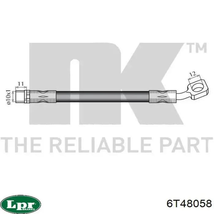 Купити 6T48058 LPR Шланг гальмівний задній