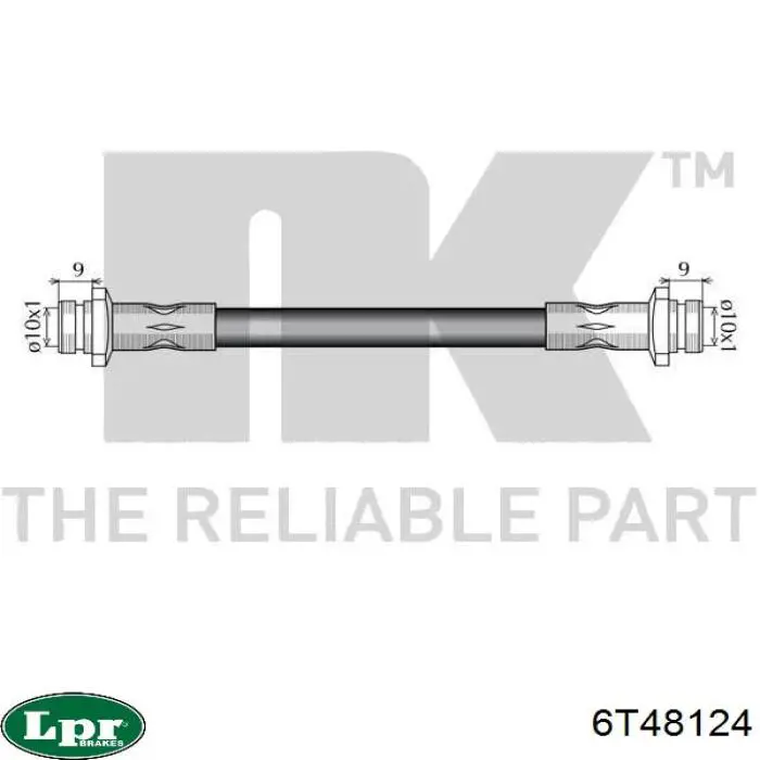 Шланг гальмівний задній 6T48124 LPR