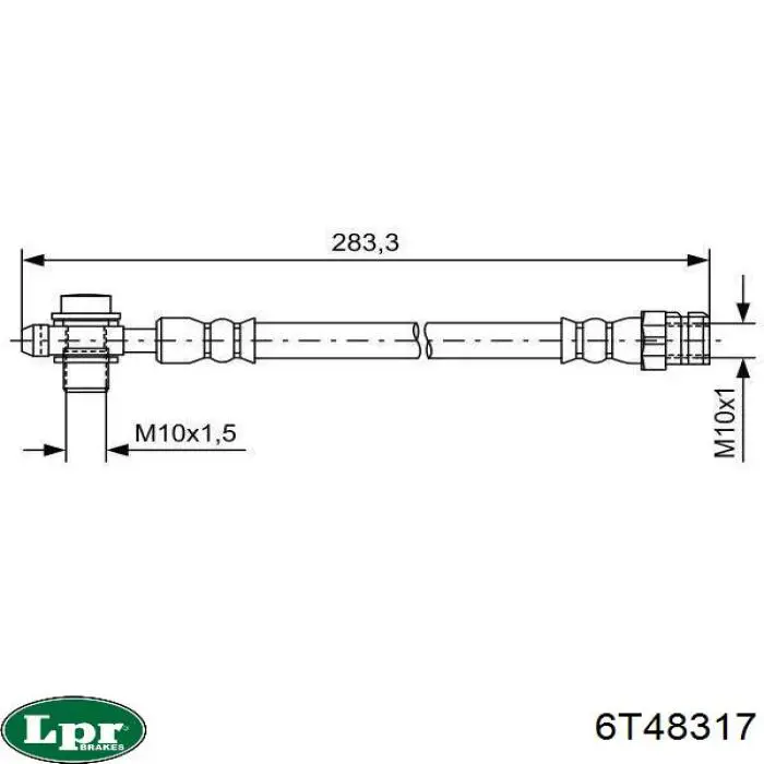 Купити 6T48317 LPR Шланг гальмівний задній