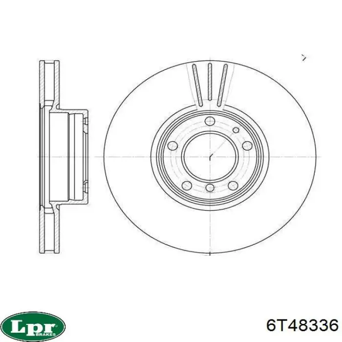 Шланг гальмівний передній, лівий LPR 6T48336 ціна, від 9.81 USD