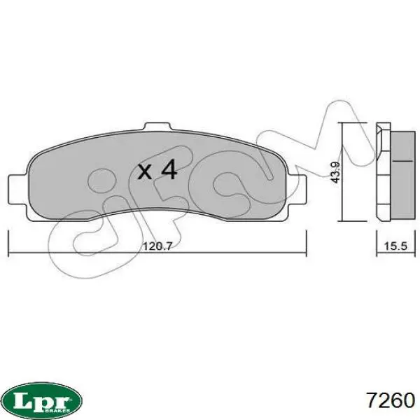 Колодки гальмові задні, барабанні 7260 LPR