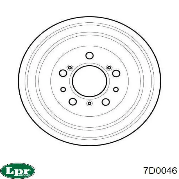 Купити 7D0046 LPR Барабан гальмівний задній