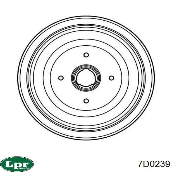 Купити 7D0239 LPR Барабан гальмівний задній