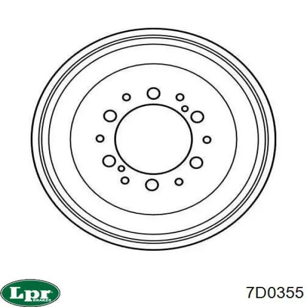 Барабан гальмівний задній 7D0355 LPR
