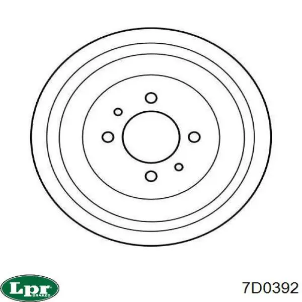 7D0392 LPR Барабан гальмівний задній