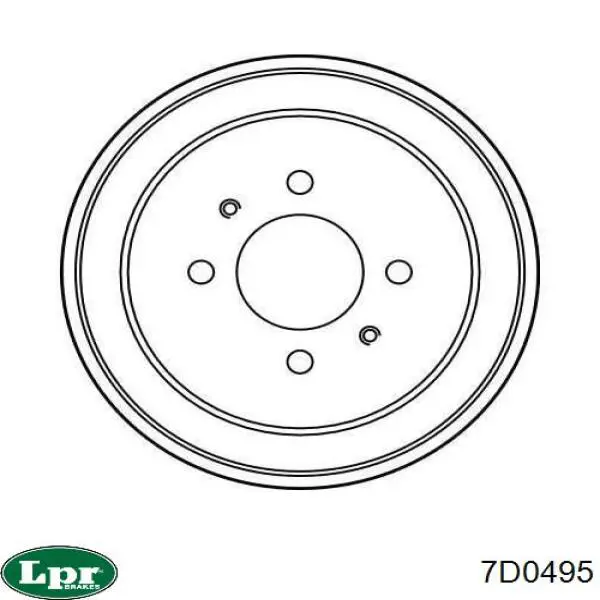 Барабан гальмівний задній 7D0495 LPR