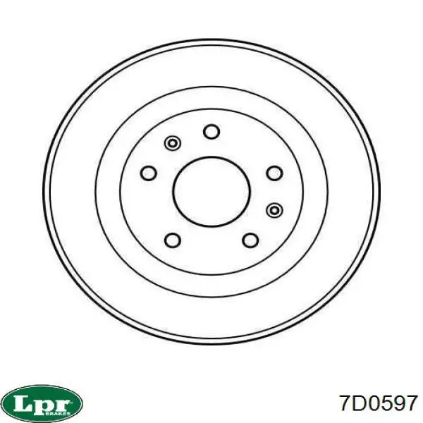 Барабан гальмівний задній LPR 7D0597 ціна, від 42.37 USD