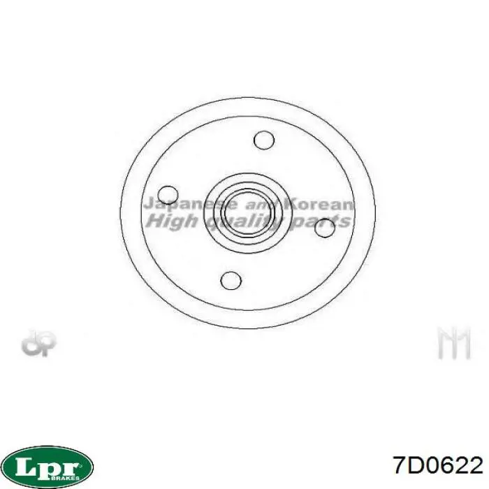 Купити 7D0622 LPR Барабан гальмівний задній