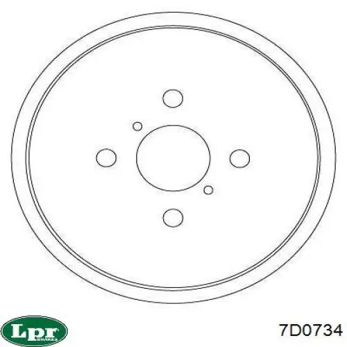 Барабан гальмівний задній 7D0734 LPR