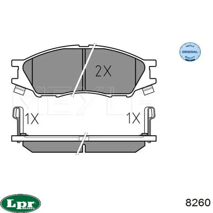 Колодки ручника / стоянкового гальма LPR 8260 ціна, від 19.39 USD