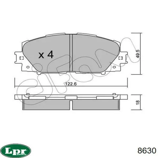 Колодки гальмові задні, барабанні LPR 8630 ціна, від 19.23 USD