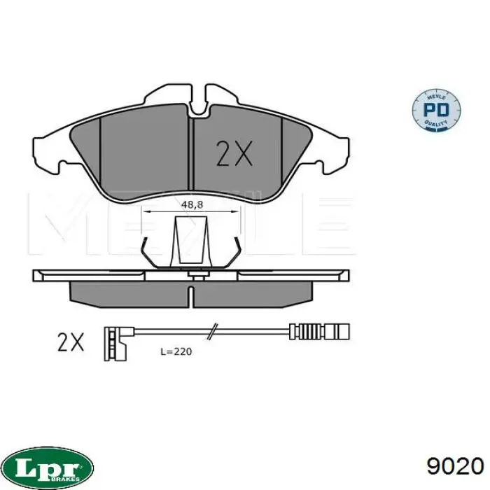 Колодки ручника / стоянкового гальма LPR 9020 ціна, від 26.56 USD