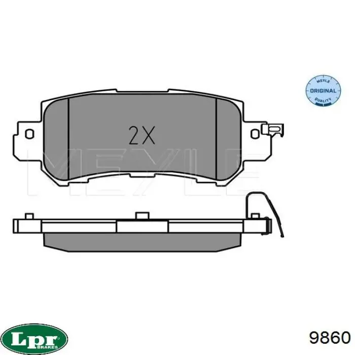 Колодки ручника / стоянкового гальма LPR 9860 ціна, від 24.90 USD