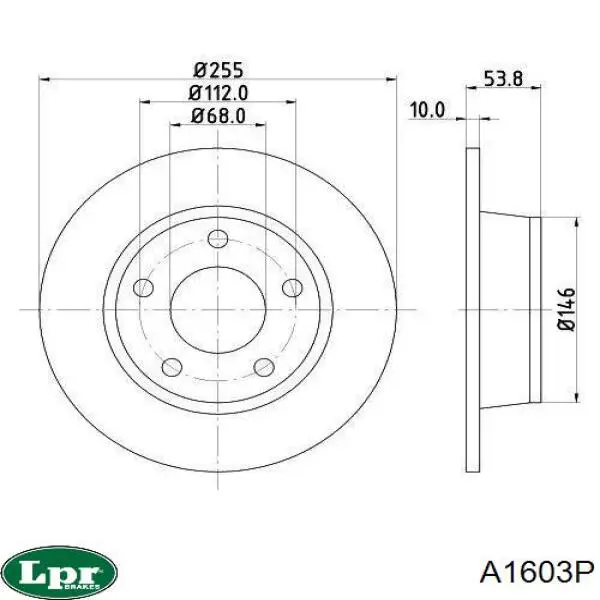 Гальмівні диски A1603P LPR