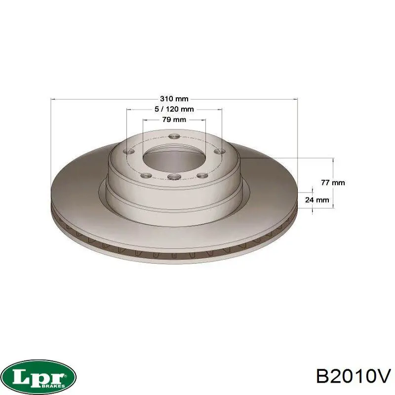 Диск переднього гальма LPR B2010V ціна, від 59.97 USD