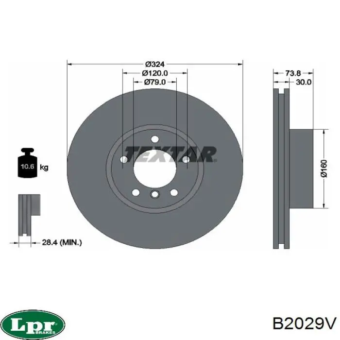 Купити B2029V LPR Ротор гальмівний