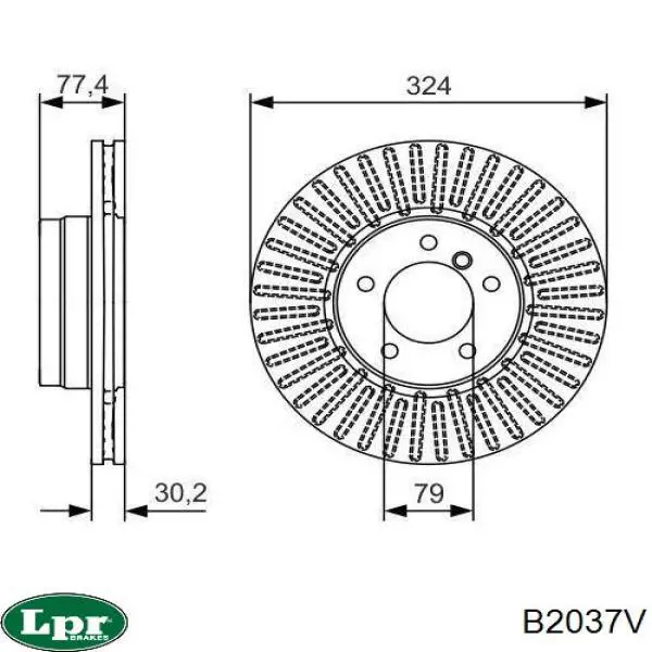 B2037V LPR Гальмо дискове переднє
