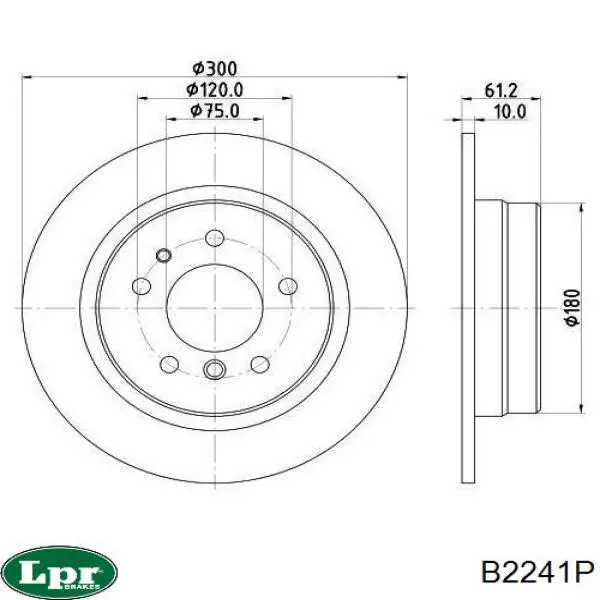 Гальмівні диски B2241P LPR