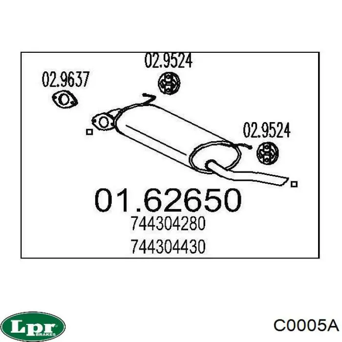Купити C0005A LPR Трос газу