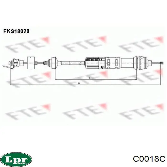 Трос зчеплення C0018C LPR