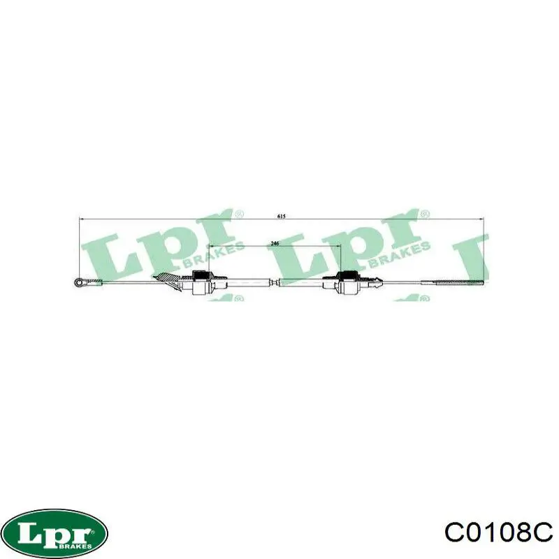 Купити C0108C LPR Трос зчеплення