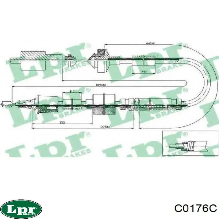 Купити C0176C LPR Трос зчеплення