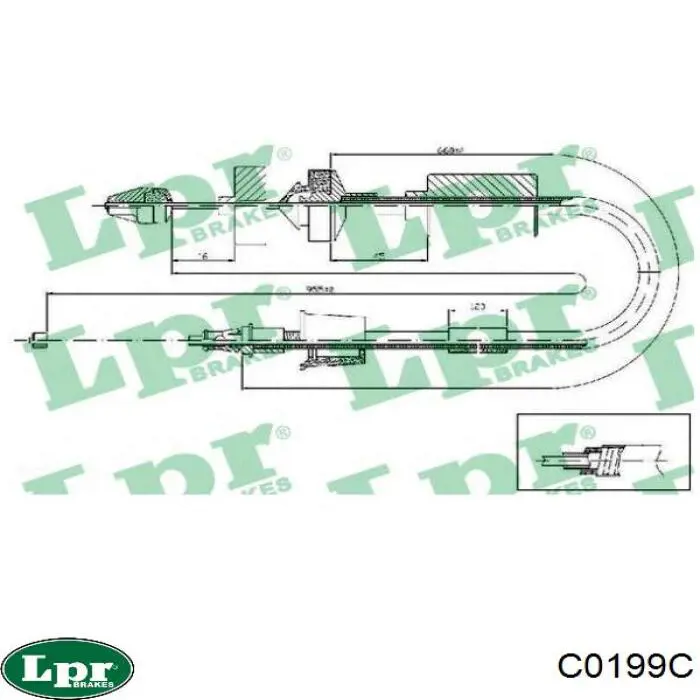 Купити C0199C LPR Трос зчеплення