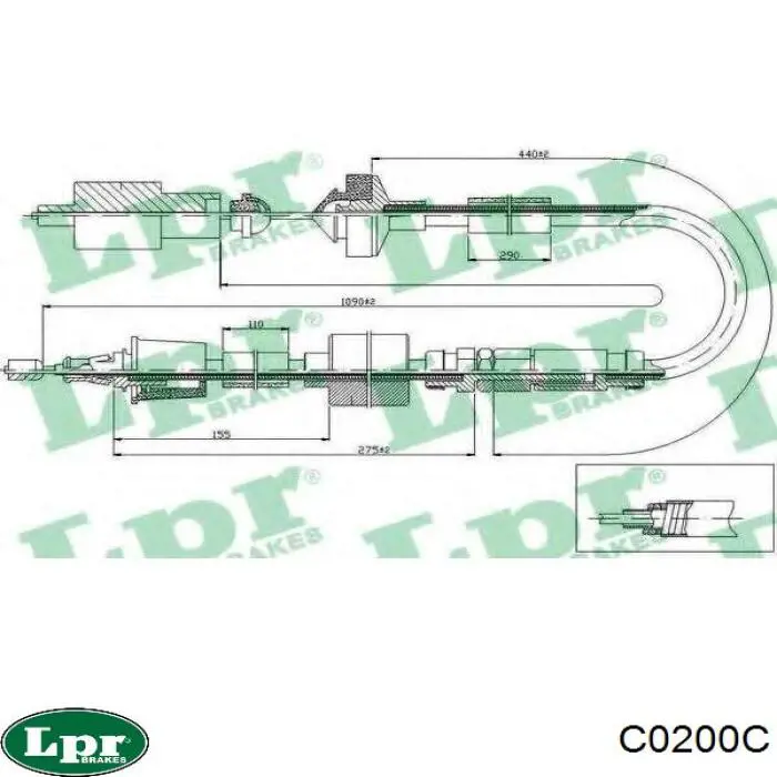 Трос зчеплення LPR C0200C ціна, від 27.34 USD