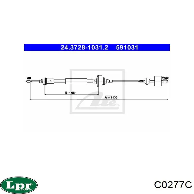 C0277C LPR Трос зчеплення