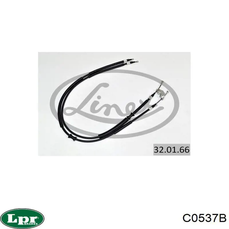 Трос ручного гальма задній, правий/лівий LPR C0537B ціна, від 27.20 USD