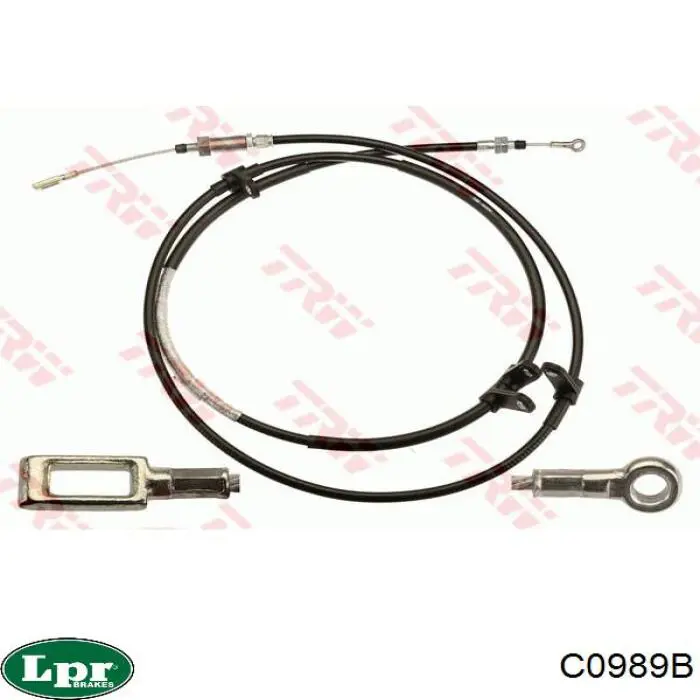 Трос стоянкового гальма передній LPR C0989B ціна, від 24.70 USD