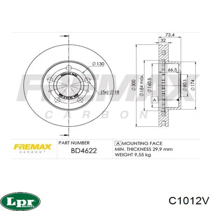 Купити C1012V LPR Ротор гальмівний