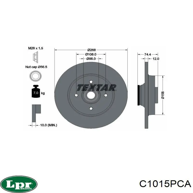 Гальмівні диски C1015PCA LPR
