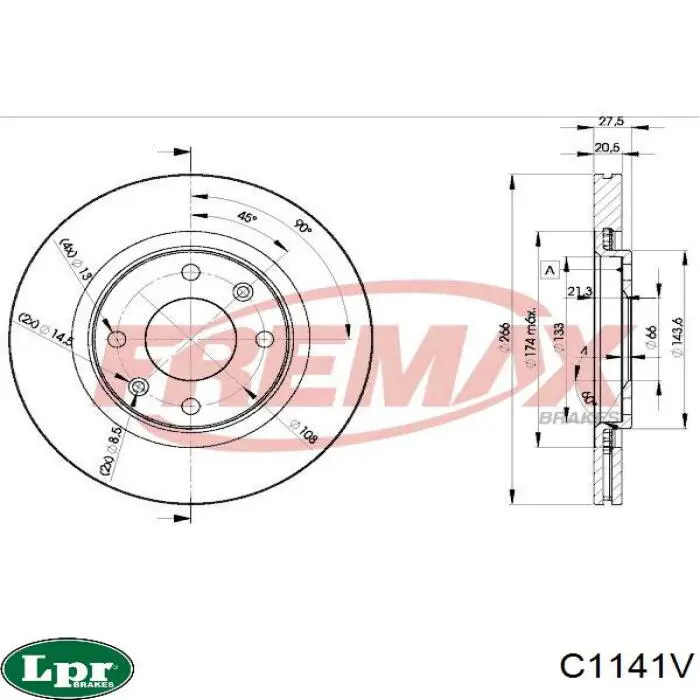 Купити C1141V LPR Ротор гальмівний