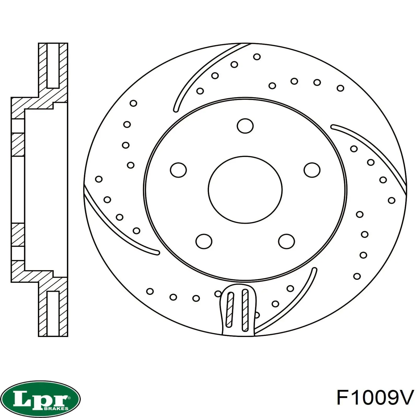 Диск переднього гальма LPR F1009V ціна, від 33.37 USD