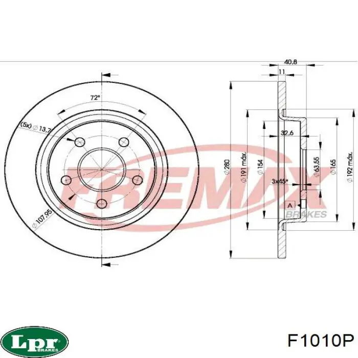 F1010P LPR Дискові гальма