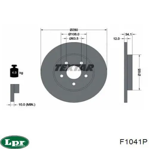 Гальмівні диски F1041P LPR