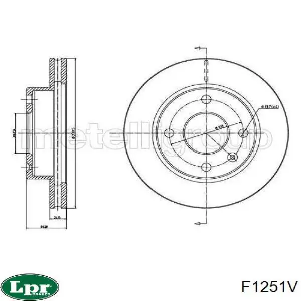 Купити F1251V LPR Ротор гальмівний