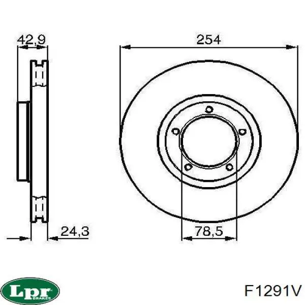 Диск гальмівний передній LPR F1291V